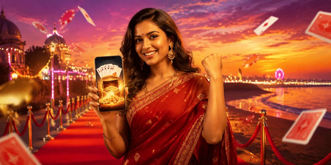 Happy Indian player registering on mobile device