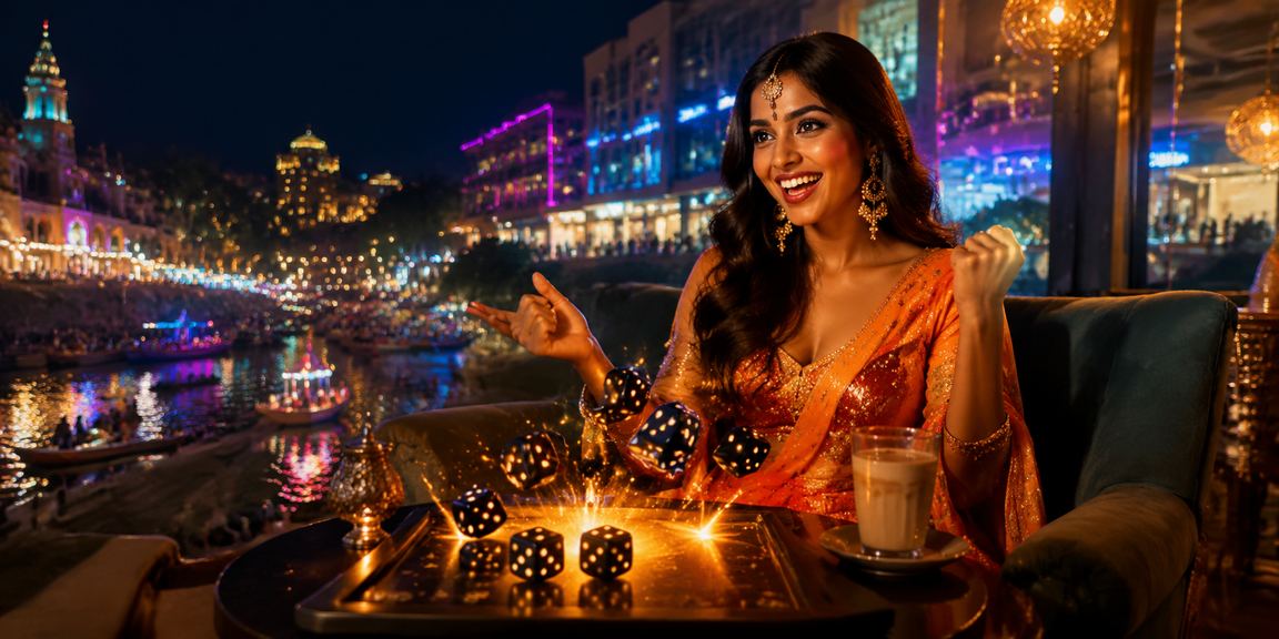 Casino dice game in lively Indian night market