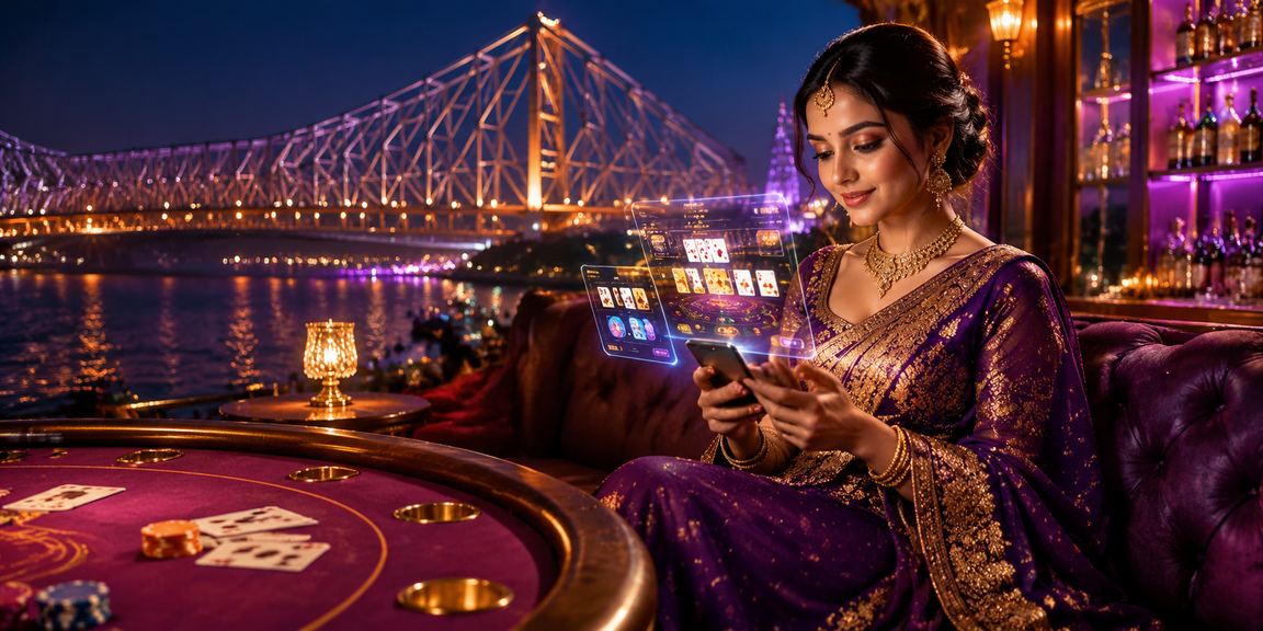 Live casino interface screenshot on 50000 platform with Howrah Bridge image